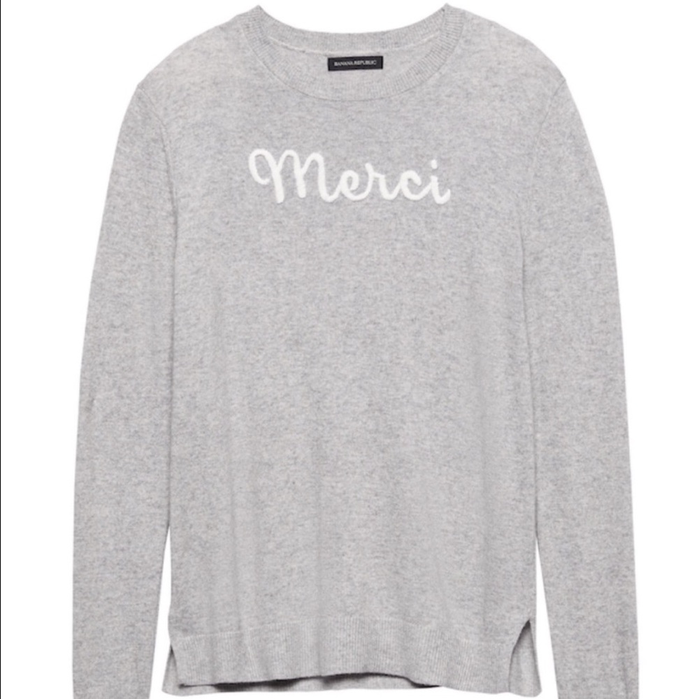 NWOT Banana Republic “Merci” crew neck sweater